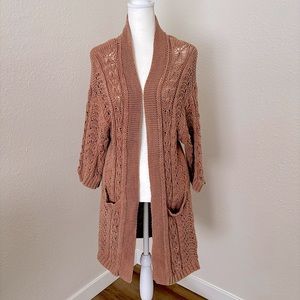 Johnny Was Calme 100% Cotton 3/4 Sleeve Cardigan Size Small